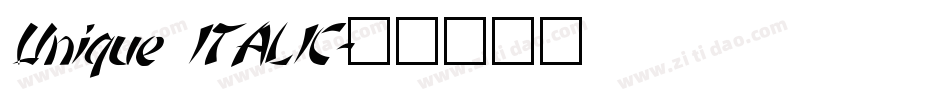 Unique ITALIC字体转换